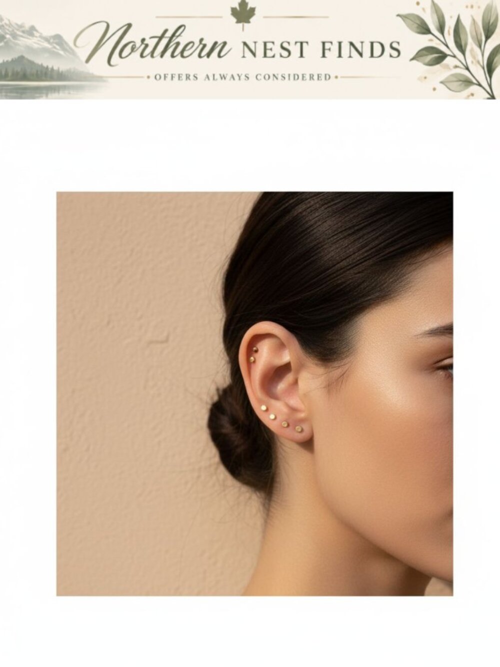 10 Pairs Tiny CZ Stud Earrings Simulated Diamond Surgical Stainless Steel